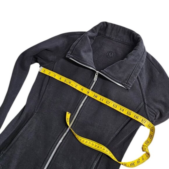 Lululemon Womens Radiant Jacket ll , Black, Full Zip, Cotton Fleece, Size 6 - Picture 6 of 8
